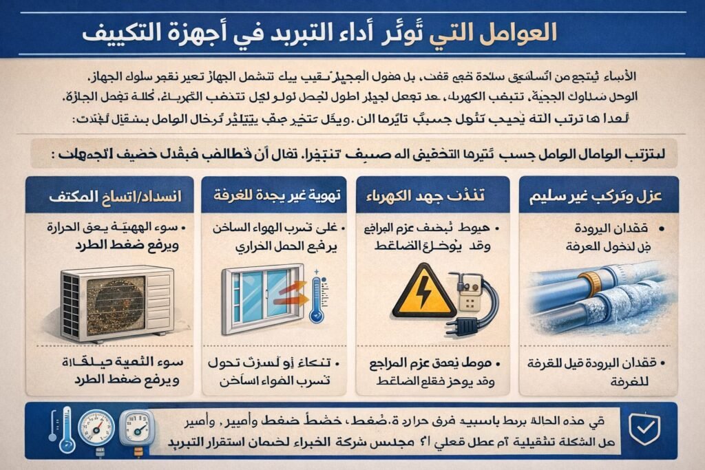 المكيف لا يبرد