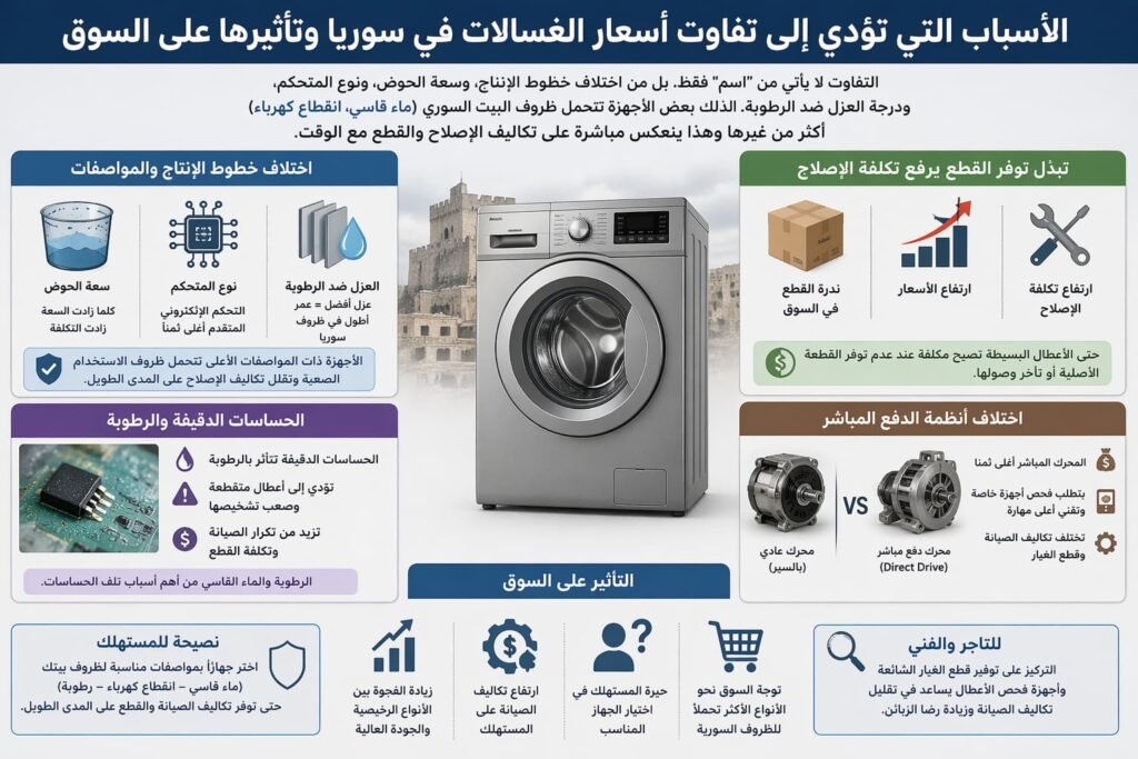 أسعار الغسالات في سوريا