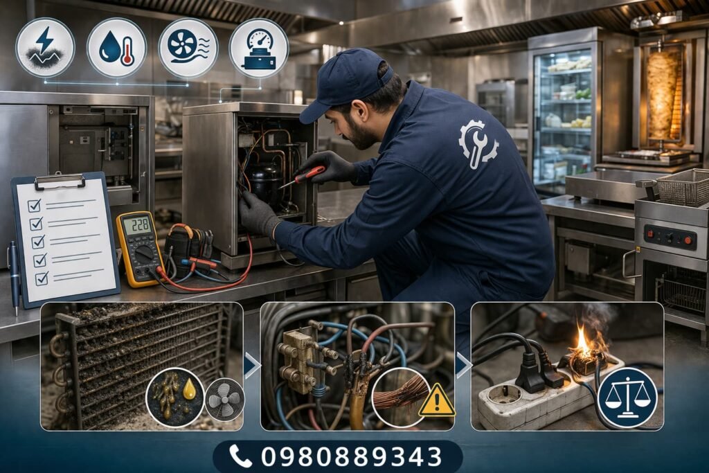 العوامل الرئيسية التي تؤثر على جودة صيانة أجهزة المطاعم في سوريا