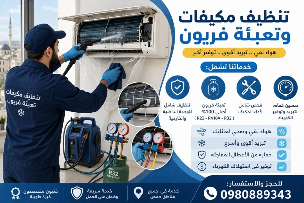 العوامل المؤثرة في جودة تنظيف مكيفات وتعبئة فريون وأثرها على أداء الجهاز جودة النتيجة لا ترتبط بوقت العمل فقط، بل بنوع الأوساخ ومسارها وبمدى ضبط الأدوات المستخدمة لقياس الضغط والحرارة. بعض المكيفات تتسخ على الملف بشكل طبقات دهنية، وأخرى تتراكم عليها أتربة جافة، وكل حالة تحتاج طريقة مختلفة لتجنب ثني الزعانف أو دفع الأوساخ للداخل. طريقة غسيل المكيفات المنزلية: الضغط العالي غير المنضبط قد يفتح مسارات تسريب ماء أو يضر الزعانف. تعقيم وتنظيف وحدات التكييف: مهم عند الروائح، لكن الإفراط بالمواد قد يؤثر على البلاستيك والحساسات. أدوات القياس: مانيفولد غير معاير أو ترمومتر غير دقيق يعطي قرارًا خاطئًا حول الشحنة. إذا أُهملت هذه العوامل قد تظهر أعراض جديدة مثل تنقيط ماء أو اهتزاز مروحة أو فصل قاطع، بينما يظن المستخدم أن المشكلة كانت فقط نقص شحنة. في هذه المرحلة يصبح تغسيل مكيفات وشحن فريون قرارًا مرتبطًا بجودة خطوات التنفيذ وليس بمجرد القيام به. من هنا يصبح تنفيذ هذا الإجراء ضمن خبرة شركة الخبراء لضمان أداء متوازن.
